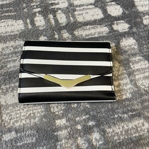 Black and White Striped Wallet